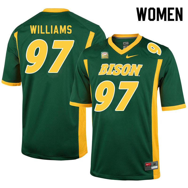 Women #97 Gannon Williams North Dakota State Bison College Football Jerseys Sale-Green